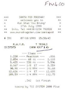 Other car is a Westfield FW400